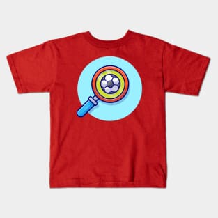 Finding Soccer Cartoon Vector Icon Illustration Kids T-Shirt